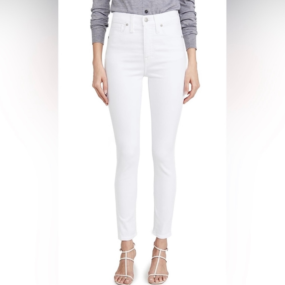 Madewell 10" High-Rise Skinny Jeans in White
